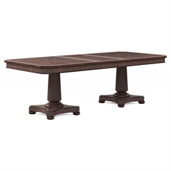 Ashton Updated Traditional Dark Brown Wood Extendable Dining Table - 94-134"|