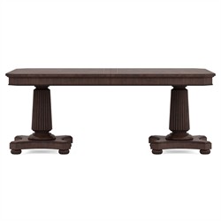 Ashton Updated Traditional Dark Brown Wood Extendable Dining Table - 94-134"|
