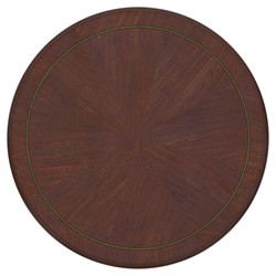 Ashton Updated Traditional Dark Brown Wood Round End Table|