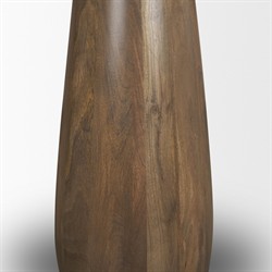 Albine Modern Classic Marble Dark Brown Wood Round Bistro Dining Table - 32"|