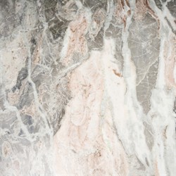 Albine Modern Classic Marble Brown Wood Round Dining Table- 54"|