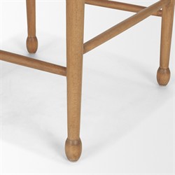 Amael Coastal Beach Brown Wood Woven Rope Counter Stool|
