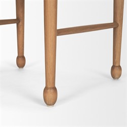 Amael Coastal Beach Brown Wood Woven Rope Dining Chair|