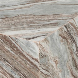 Aurelien Modern Classic Pink Marble Rectangular Block Coffee Table|