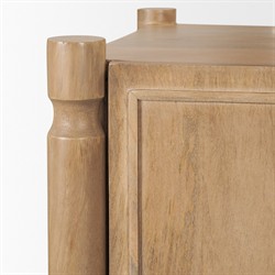 Joffrey Updated Traditional Brown Wood Media Cabinet - 72"|