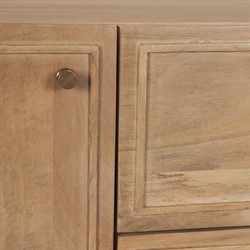 Joffrey Updated Traditional Brown Wood Media Cabinet - 72"|