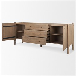 Joffrey Updated Traditional Brown Wood Sideboard|