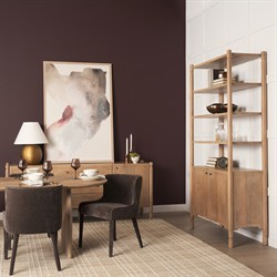 Joffrey Updated Traditional Brown Wood Bookcase|