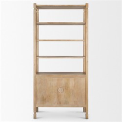 Joffrey Updated Traditional Brown Wood Bookcase|