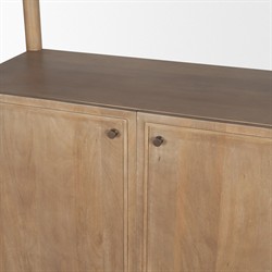 Joffrey Updated Traditional Brown Wood Bookcase|