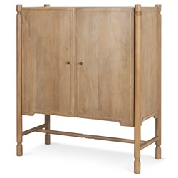 Joffrey Updated Traditional Brown Wood Bar Cabinet|