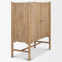 Joffrey Updated Traditional Brown Wood Bar Cabinet|