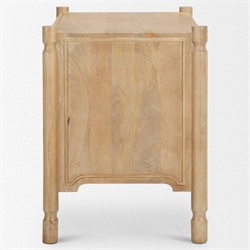 Joffrey Updated Traditional Brown Wood Wide Nightstand|