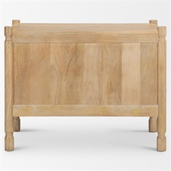 Joffrey Updated Traditional Brown Wood Wide Nightstand|