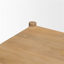 Joffrey Updated Traditional Brown Wood Wide Nightstand|