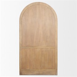 Vanessa Modern Classic Light Brown Wood Glass Arch Display Case|