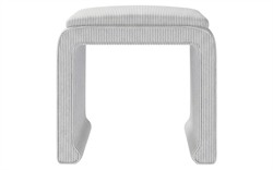 Worlds Away Edith Sea Breeze Sunbrella Interiors Stool|