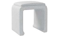 Worlds Away Edith Sea Breeze Sunbrella Interiors Stool|