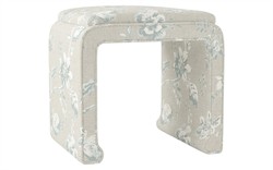 Worlds Away Edith Garden Mist Sunbrella Interiors Stool|