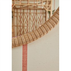 Rosie Coastal Beach Natural Rattan Round Wall Mirror|