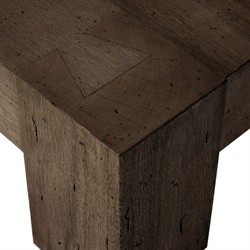 Oliver Rustic Lodge Dark Brown Oak Rectangular Coffee Table|