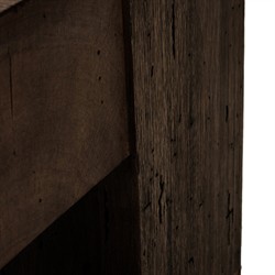 Oliver Rustic Lodge Dark Brown Oak Rectangular Coffee Table|