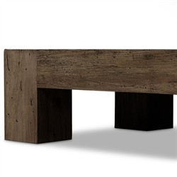 Oliver Rustic Lodge Dark Brown Oak Rectangular Coffee Table|