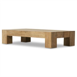 Oliver Rustic Lodge Brown Oak Rectangular Coffee Table|