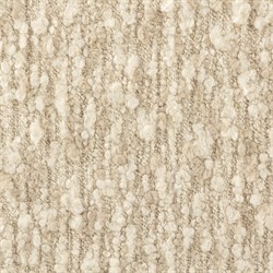 Waverly Modern Classic Cream Boucle Round Ottoman|