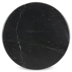 Gary French Country Black Marble Round Dining Table - 38"|