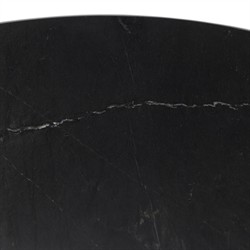 Gary French Country Black Marble Round Dining Table - 38"|