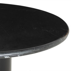 Gary French Country Black Marble Round Dining Table - 38"|
