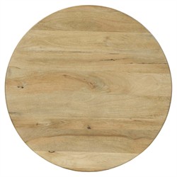 Daley Coastal Beach Natural Mango Round Coffee Table|