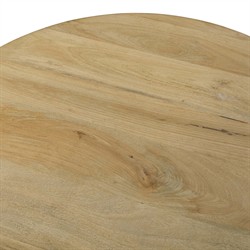 Daley Coastal Beach Natural Mango Round Coffee Table|