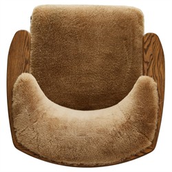 Fabian Modern Classic Brown Shearling Arm Chair|