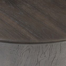 Riacan Modern Classic Black Oak Round Coffee Table|