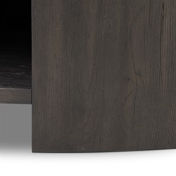 Riacan Modern Classic Black Oak Round Coffee Table|