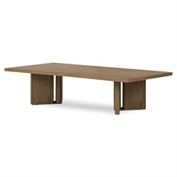 Jonathan Rustic Lodge Light Brown Oak Rectangular Coffee Table|