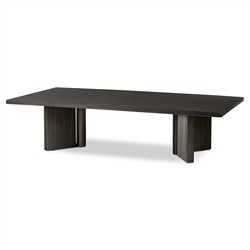 Jonathan Rustic Lodge Smoked Black Oak Rectangular Coffee Table|