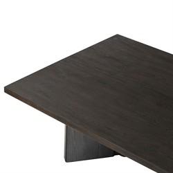 Jonathan Rustic Lodge Smoked Black Oak Rectangular Coffee Table|