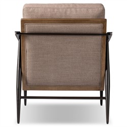 Jacoby Mid Century Modern Taupe Crypton Arm Chair|