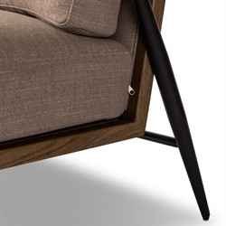 Jacoby Mid Century Modern Taupe Crypton Arm Chair|