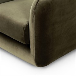Malakai Modern Classic Olive Green Velvet Swivel Arm Chair|