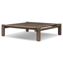 Riona Rustic Lodge Grey Reclaimed Oak Square Coffee Table|