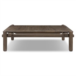 Riona Rustic Lodge Grey Reclaimed Oak Square Coffee Table|