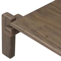 Riona Rustic Lodge Grey Reclaimed Oak Square Coffee Table|