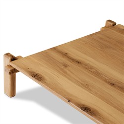 Riona Rustic Lodge Natural Reclaimed Oak Square Coffee Table|