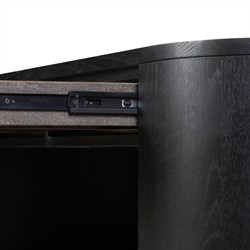 Mars Modern Classic Black Oak Oval Desk|