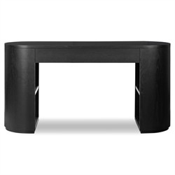 Mars Modern Classic Black Oak Oval Desk|
