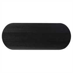 Mars Modern Classic Black Oak Oval Desk|